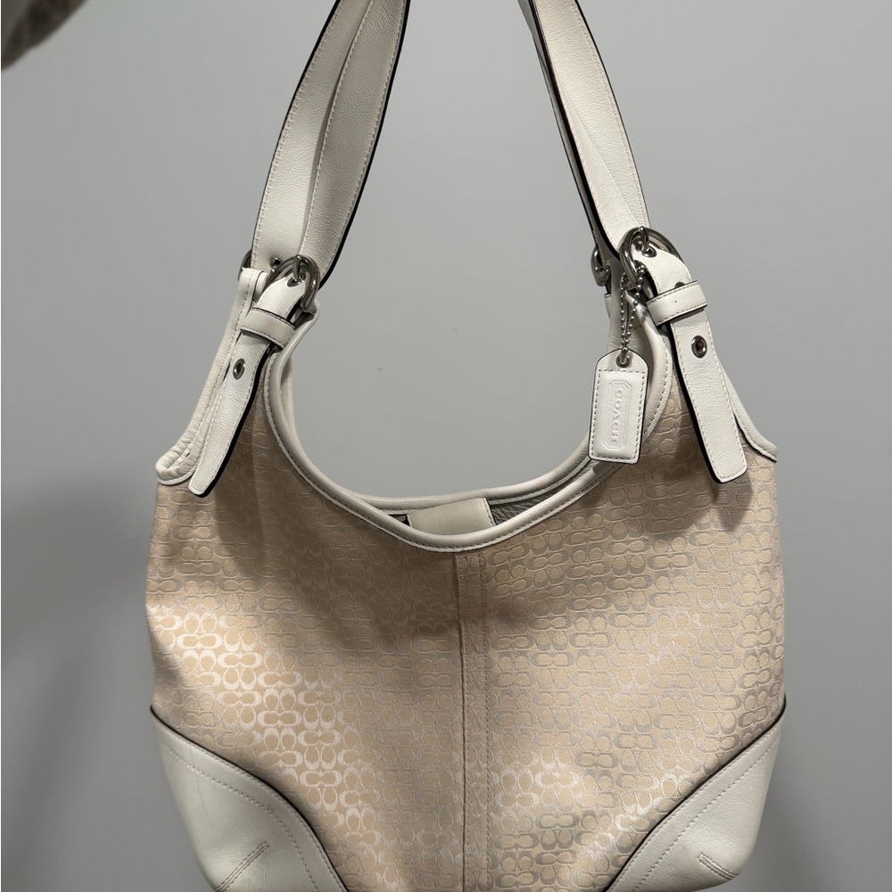 Coach Cream and White Women's Bag